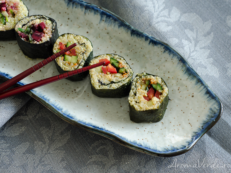 Sushi vegan cu legume și quinoa